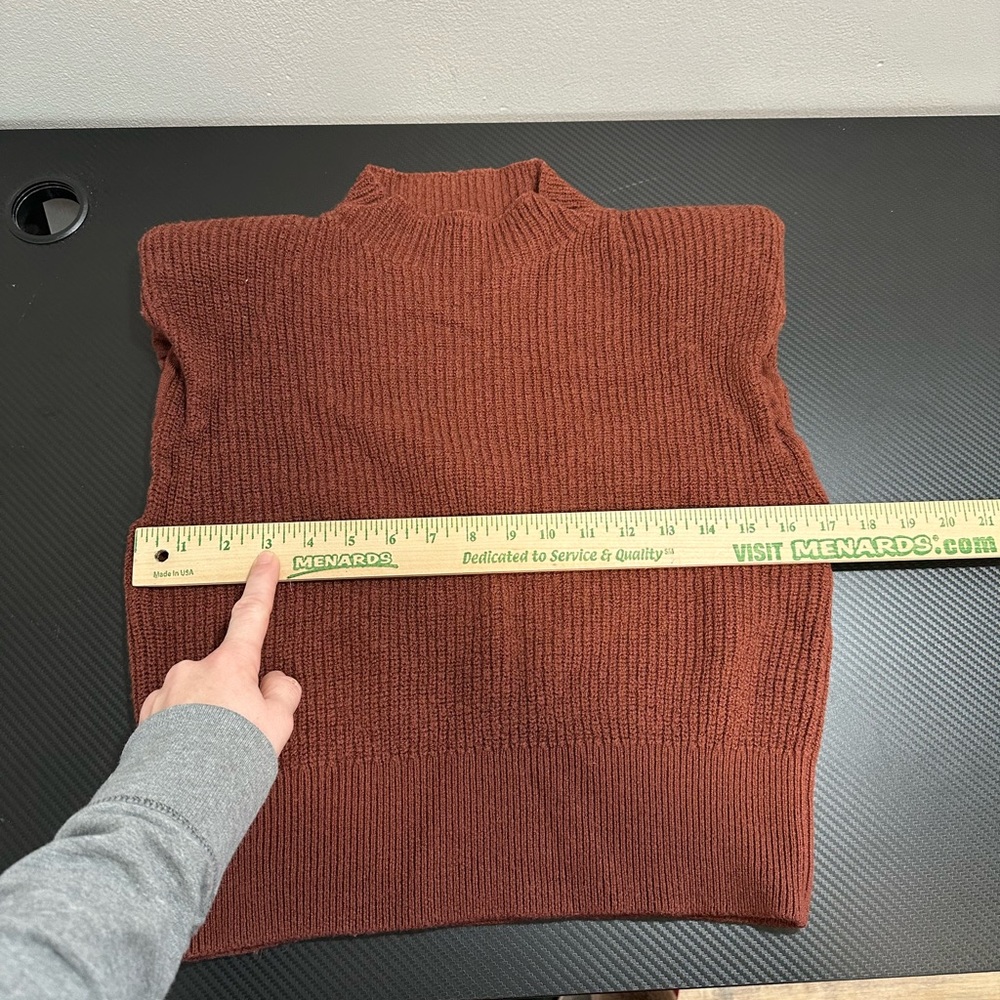 Babaton Red Wool Mock Neck Structured Sweater Ves… - image 5